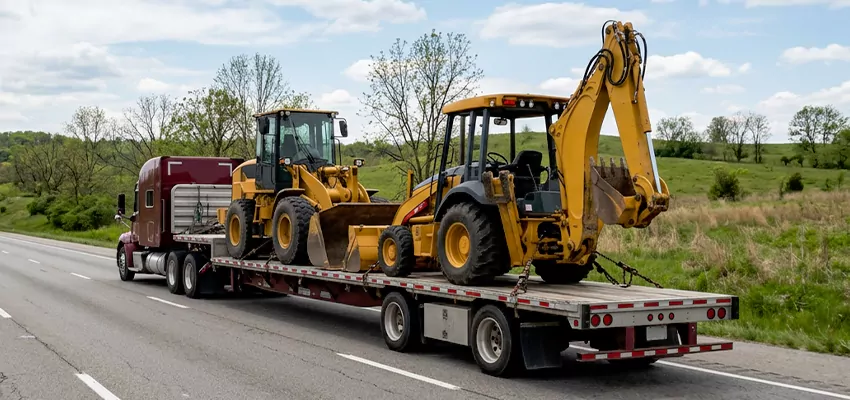 Loader and Backhoe Tractors Transport Oakland